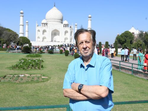 Mariano em visita ao Taj Mahal, Índia, 2025